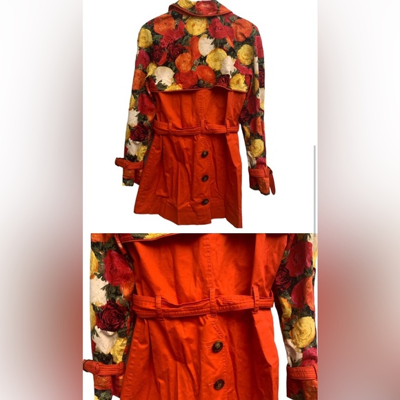 Anthropologie Elevenses Floral Trench Coat - Picture 4 of 14